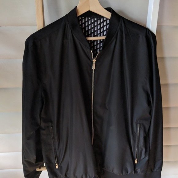 COS Reversible zip-up jacket|B& W Geo Pattern Sz S - Picture 9 of 11